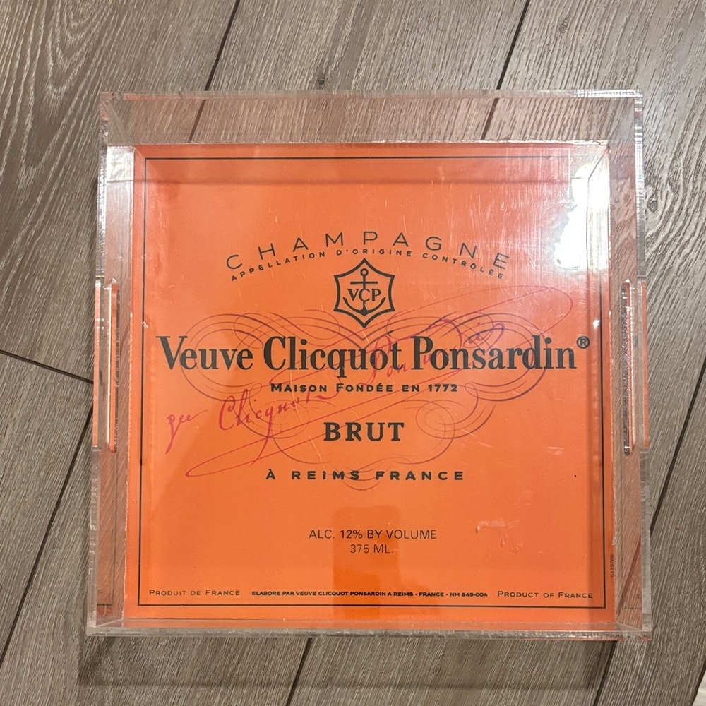 Veuve Clicquot Brut Champagne acrylic tray